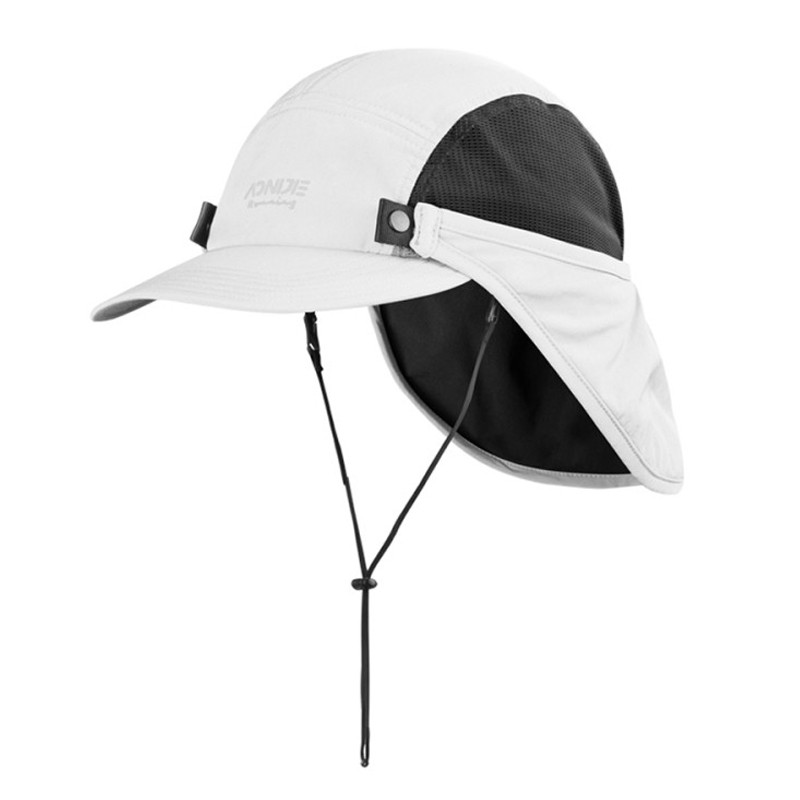 Jual Topi Lari Aonijie Sun Protection Cap White Original E4610 - White - hoopspoint.com